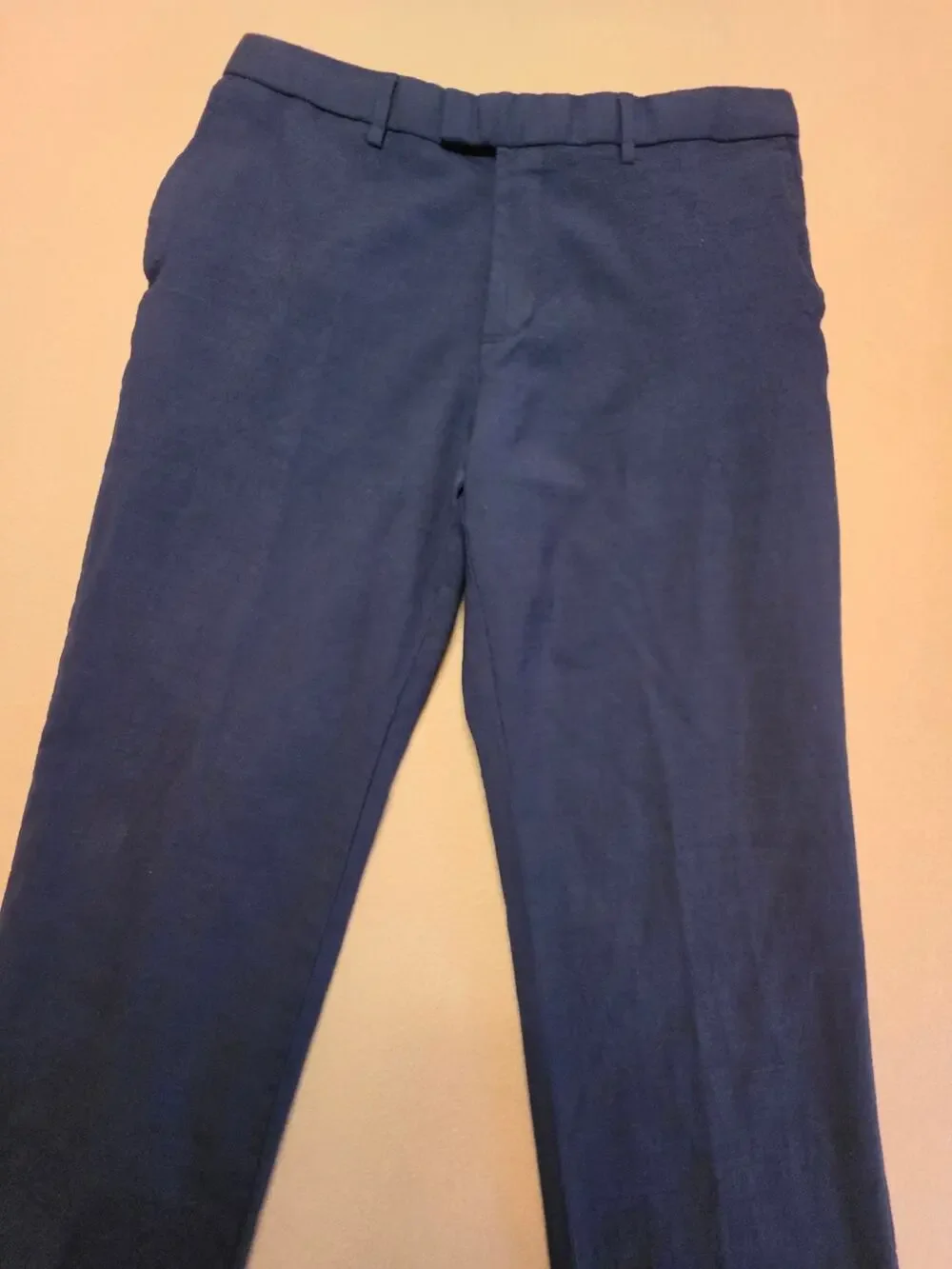 Banana Republic Slim Fit Marzotto Italian Wool Dress Pants Navy Blue Sz 34x32
